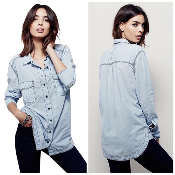 Free People Tops - Free People Last Chance Button Down Long Sleeve